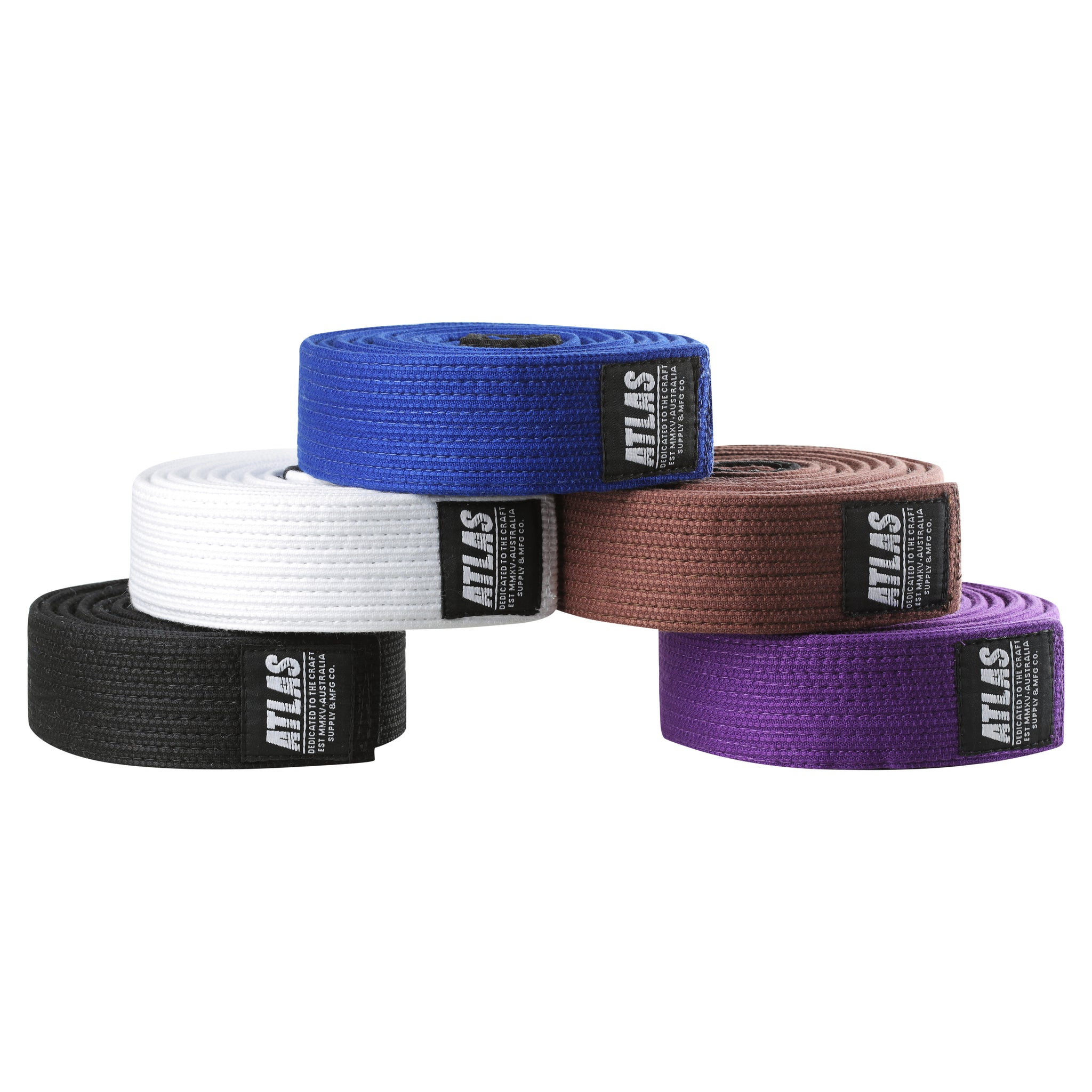 The Atlas Brand - Premium Pearl Jiu jitsu Belt - Purple